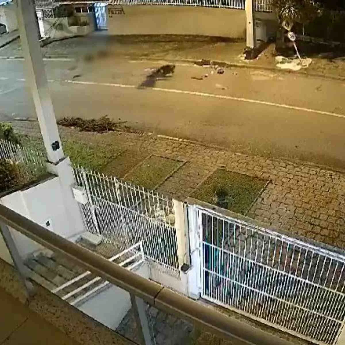 Motociclista é arremessado de moto após colidir em poste em Curitiba