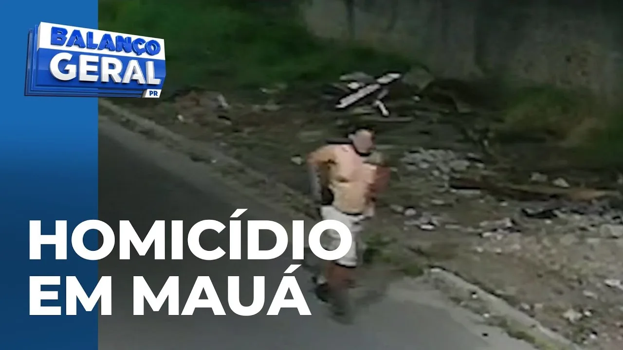 Homicídio em Mauá: câmeras flagraram o suspeito fugindo após o crime