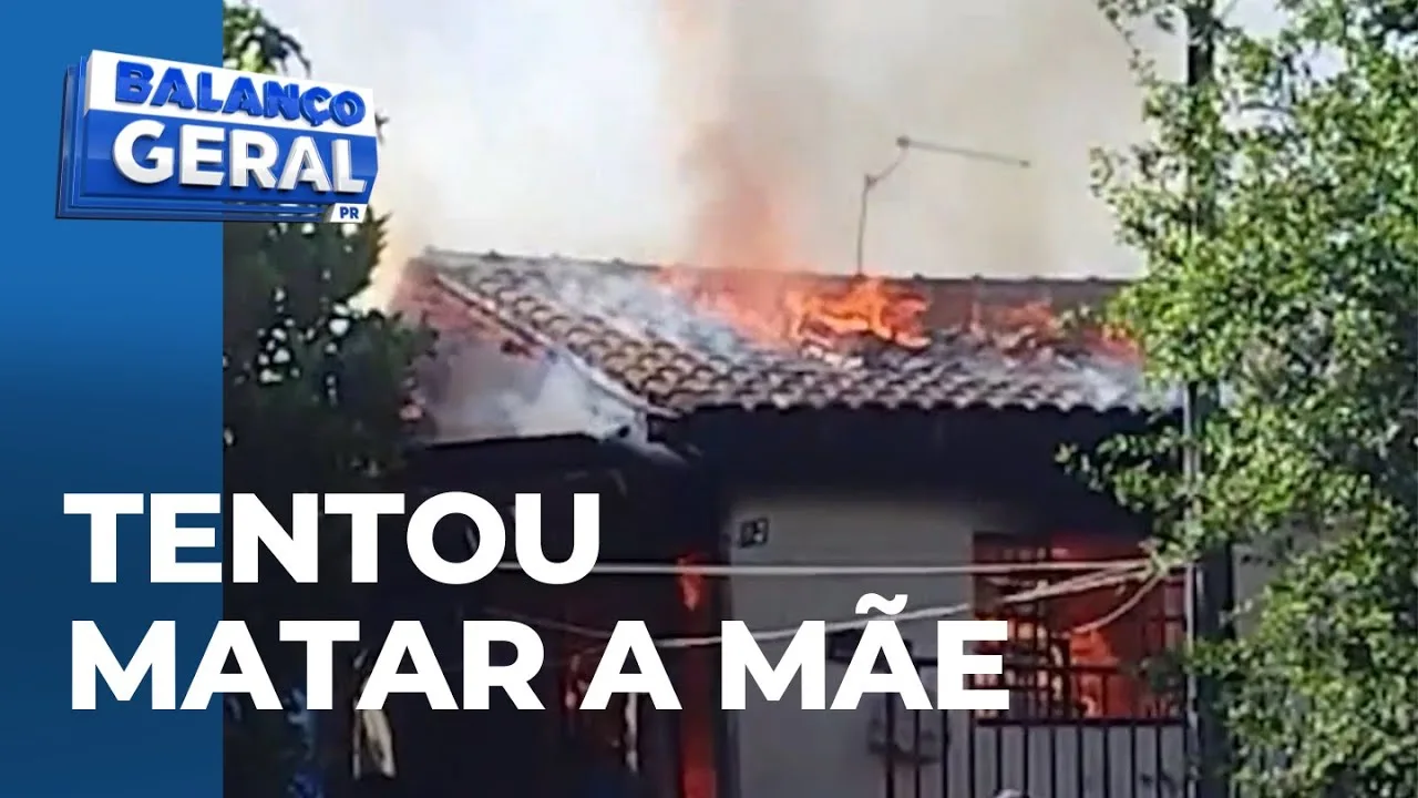 Falha tentar matar a mãe e põe fogo em casa