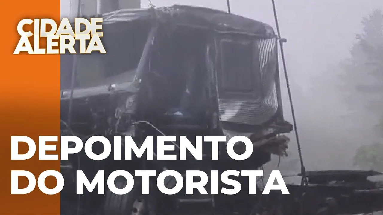 Motorista da carreta que esmagou van relata problemas mecânicos antes do acidente