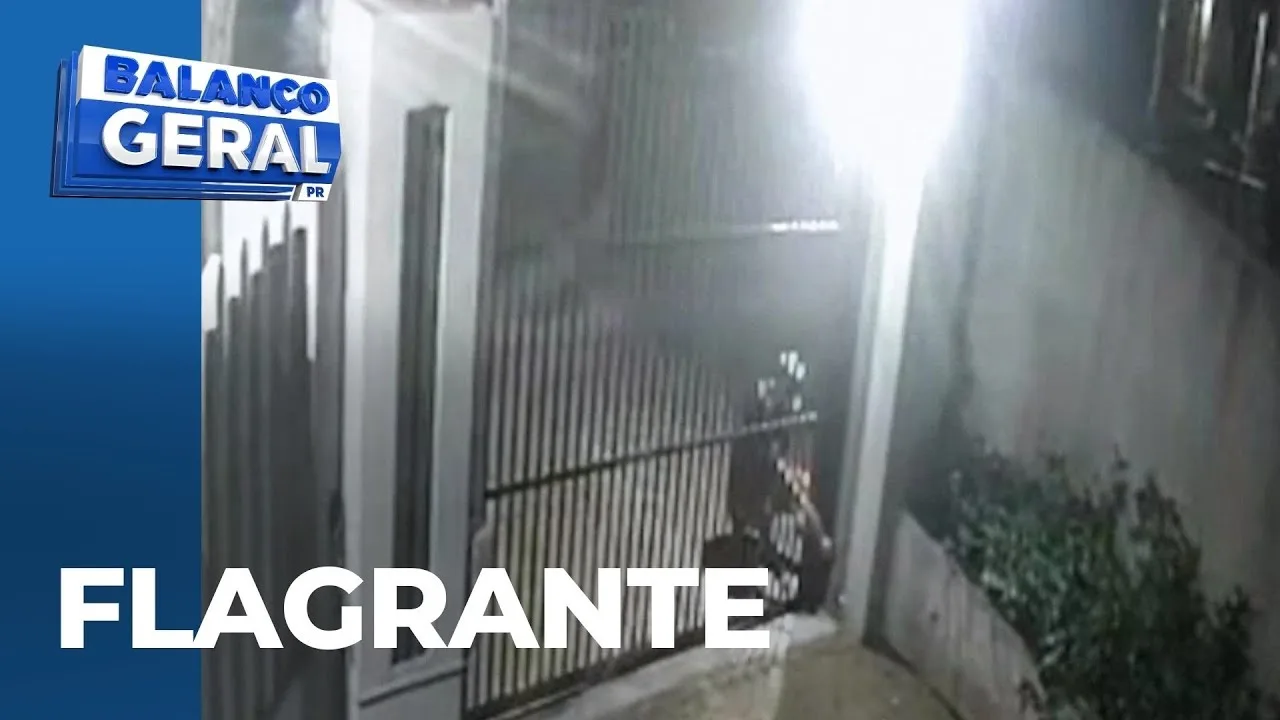 Câmera registra tentativa de furto de bicicleta em prédio residencial na Zona 7