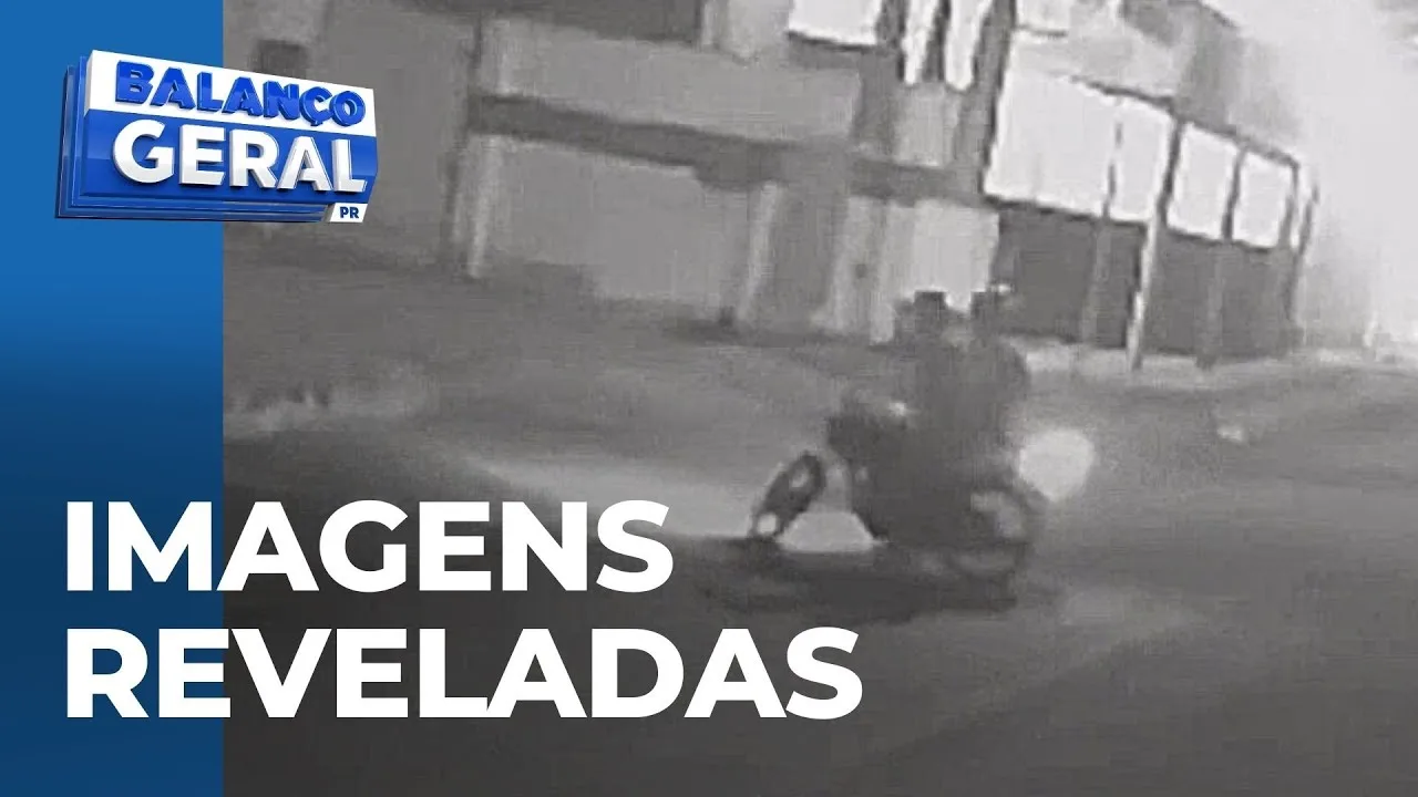 Câmera de segurança mostra a ação da dupla que atirou e matou garoto de 13 anos em Apucarana