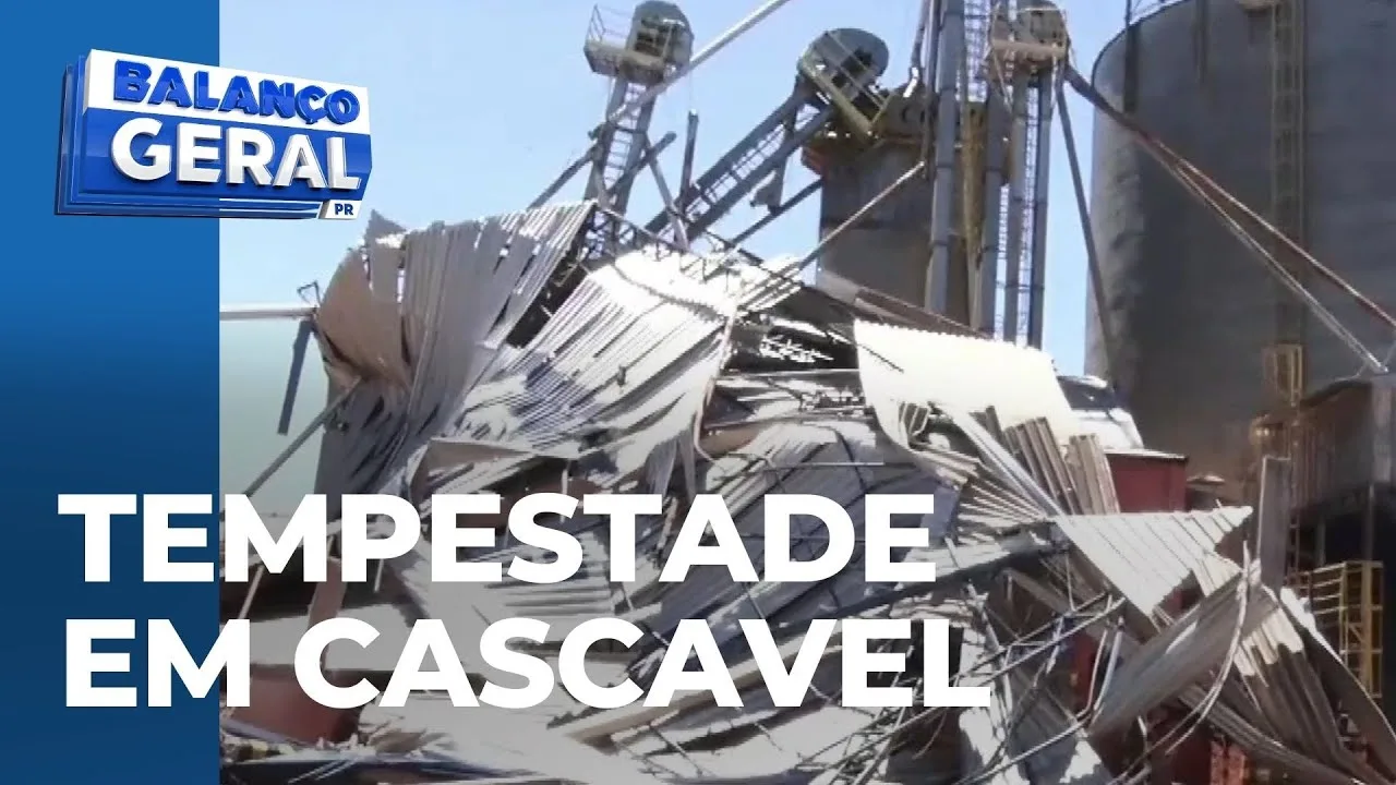 Ventos de quase 100 km/h: Temporal atinge Cascavel e causa destruição