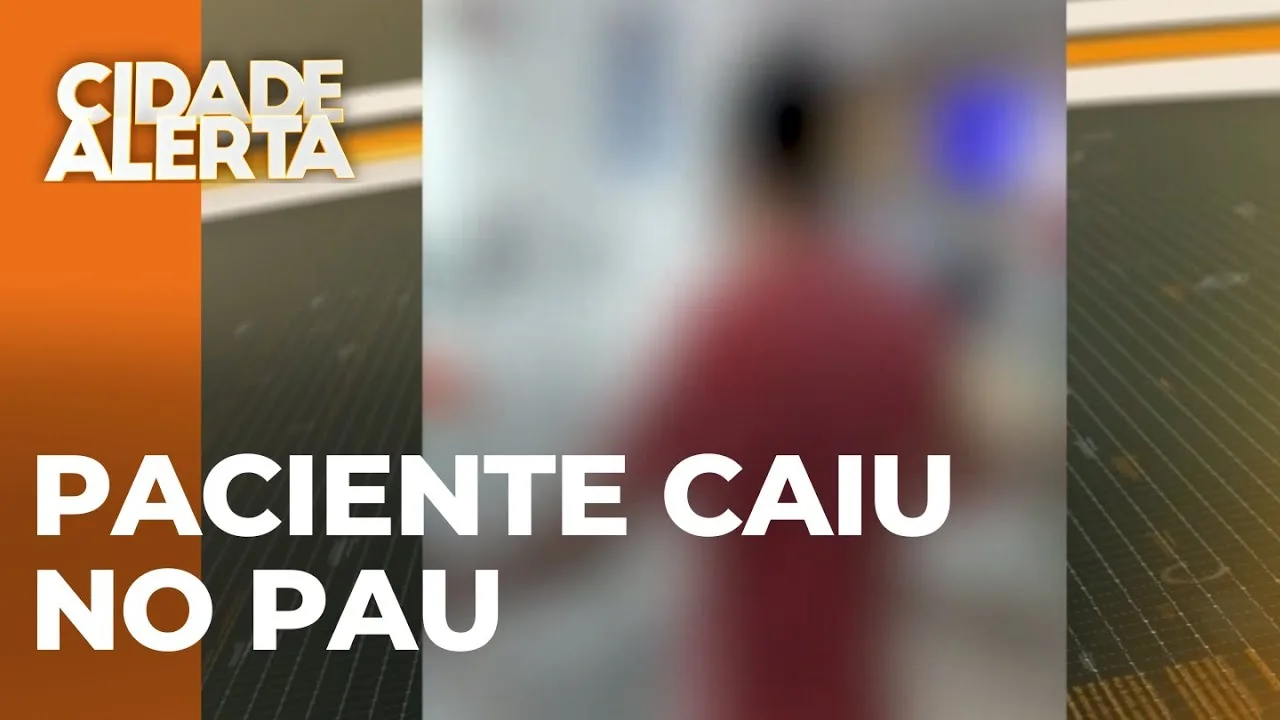 Paciente desce o braço em trabalhadores de laboratório no centro