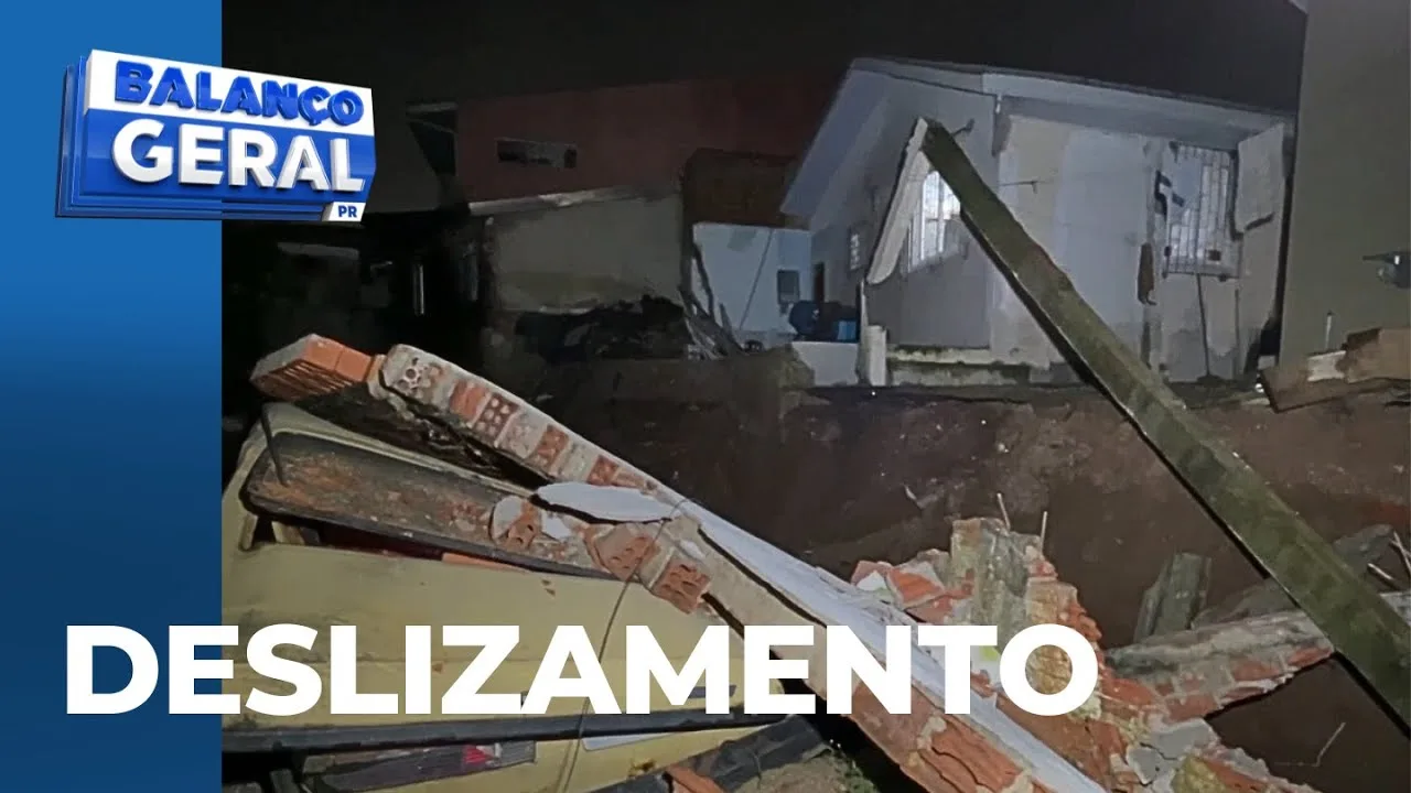 Deslizamento perto de córrego na CIC causa destruição em casas da região