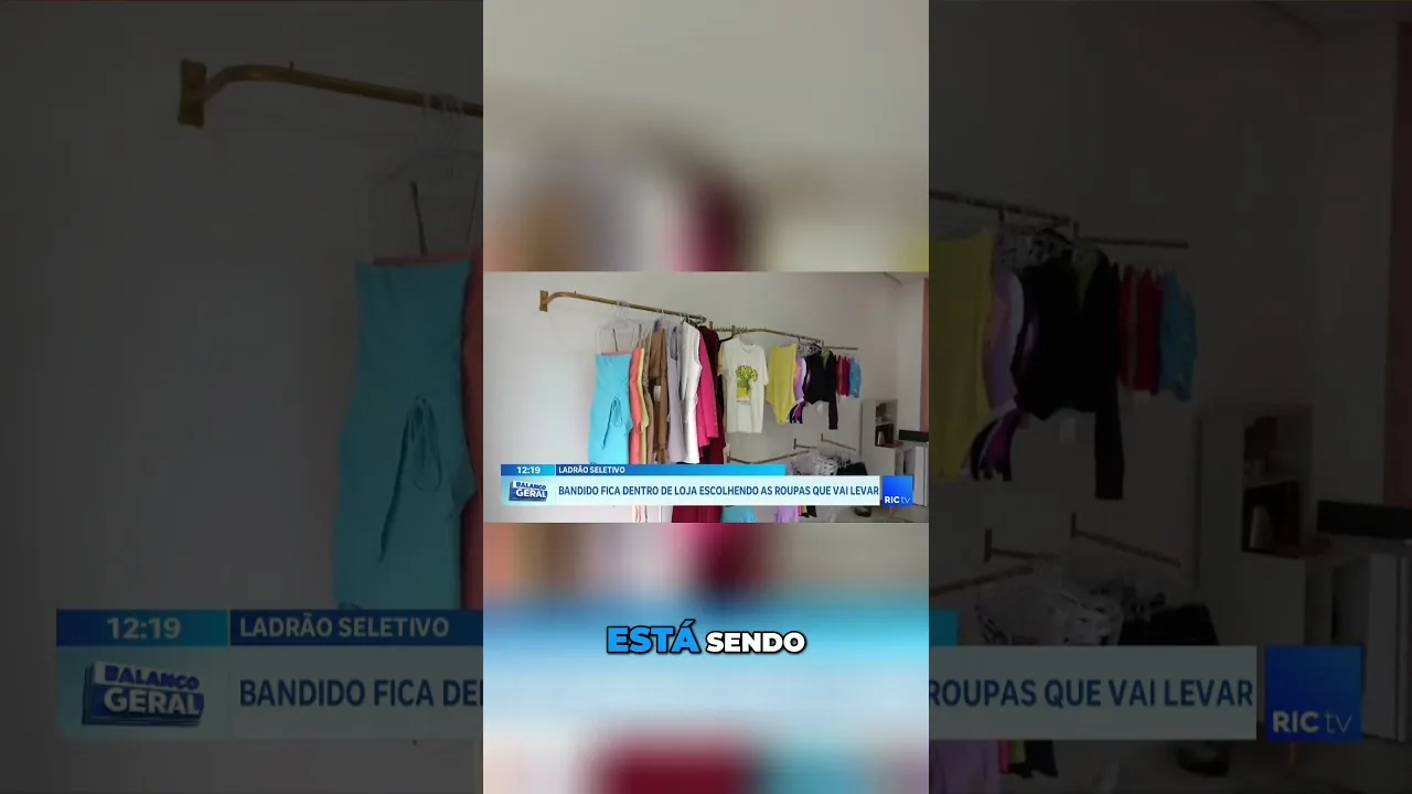 Ladrão arromba loja e "faz compras" de roupas femininas na Zona Norte