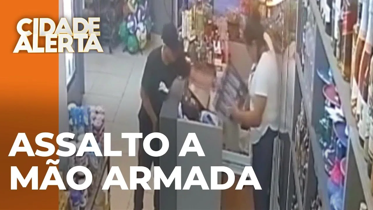 Assalto em conveniência: Bandido armado rende funcionária e rouba dinheiro