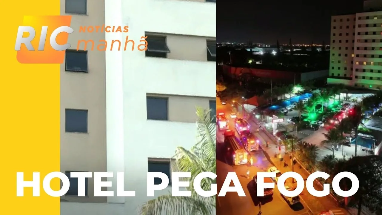 Dez pessoas ficam feridas após hotel pegar fogo em Maringá