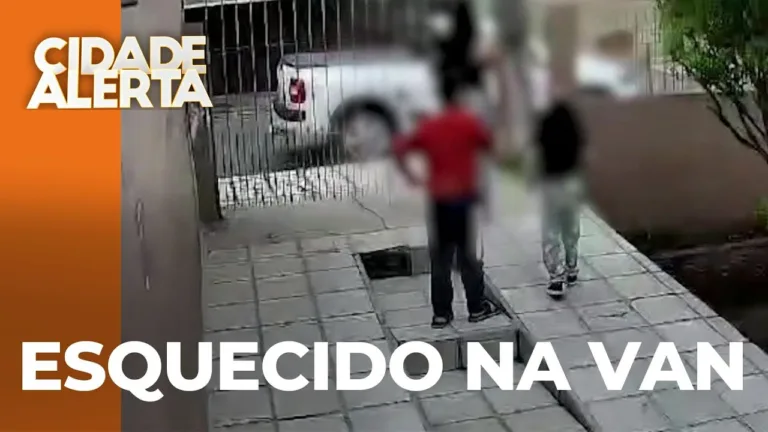 Menino de 5 anos é esquecido dentro de van escolar e grita por socorro
