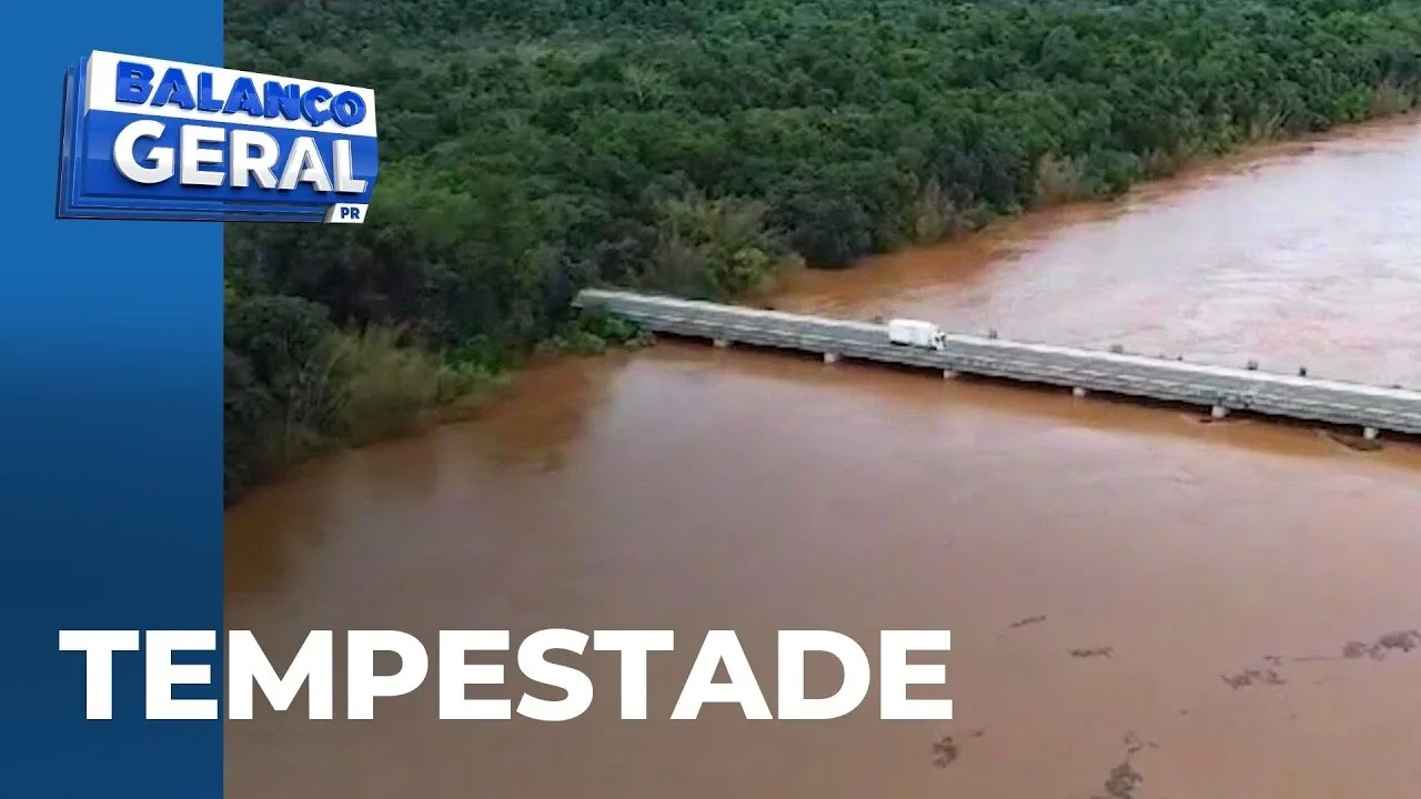 Tempestade: com as chuvas, pontes são interditadas; balsa tomba e colide contra pilastra