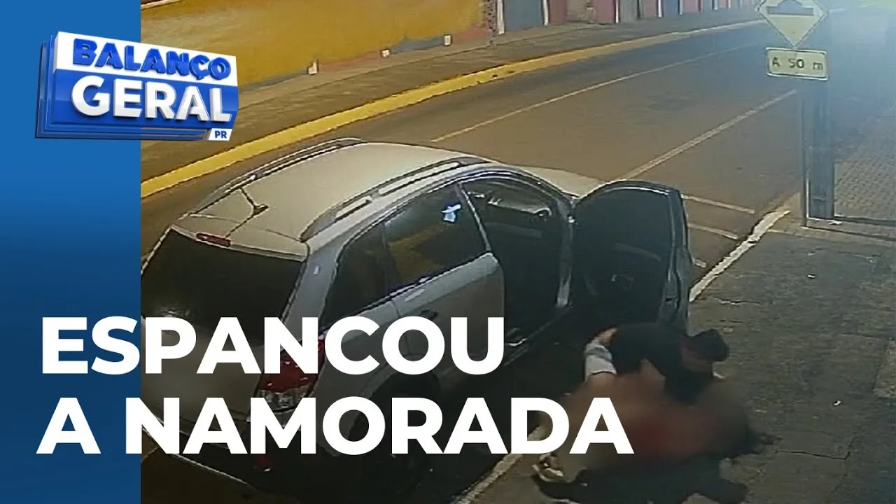 Homem que foi filmado espancando a namorada perto de delegacia é identificado e preso