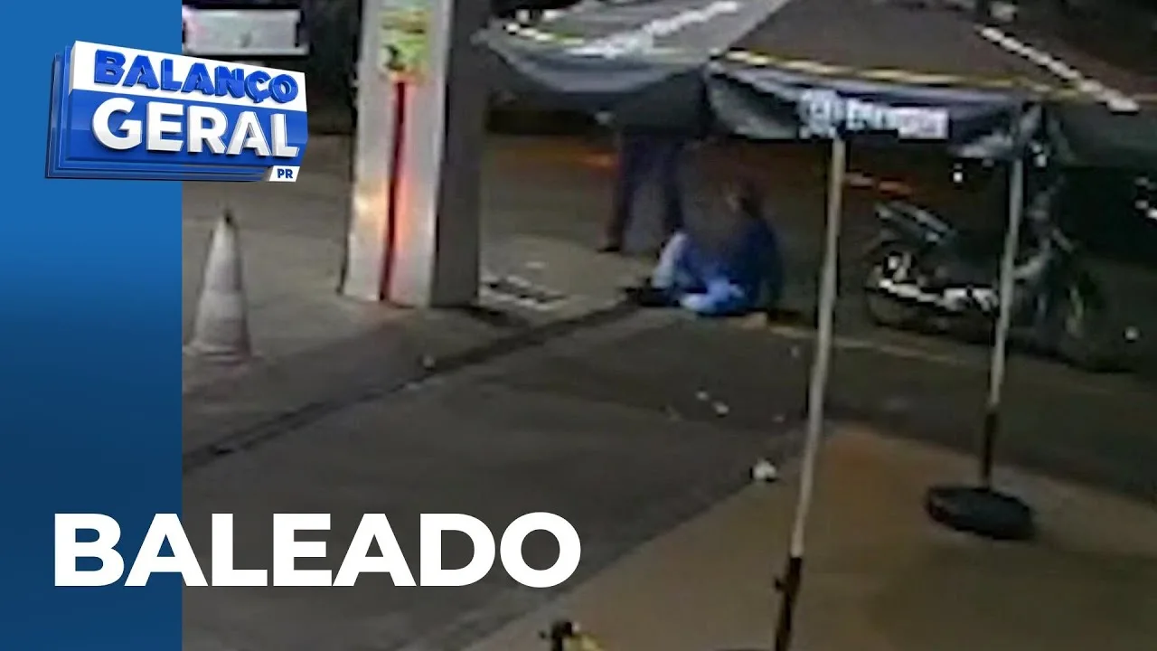 Briga em pátio de posto, que terminou com um homem baleado, foi registrada por câmera