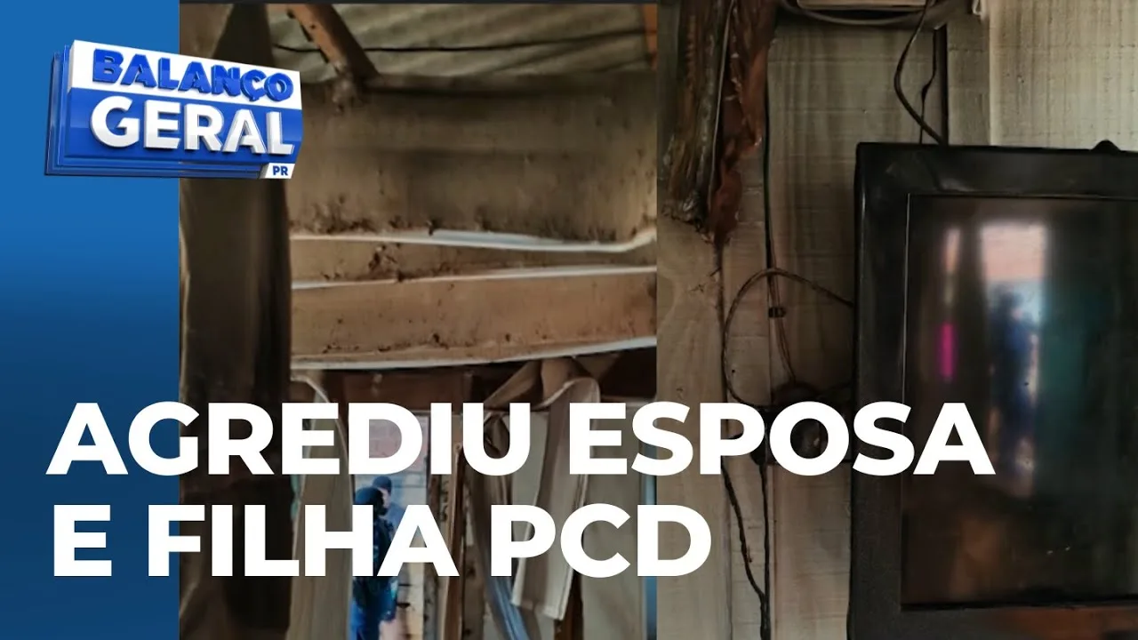 Homem agride esposa e filha com deficiência: ele tentou fugir, mas foi contido por populares