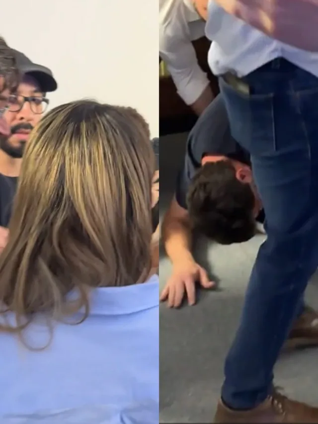 Assessor de Nunes é atingido por soco no rosto por cinegrafista de Marçal; vídeo