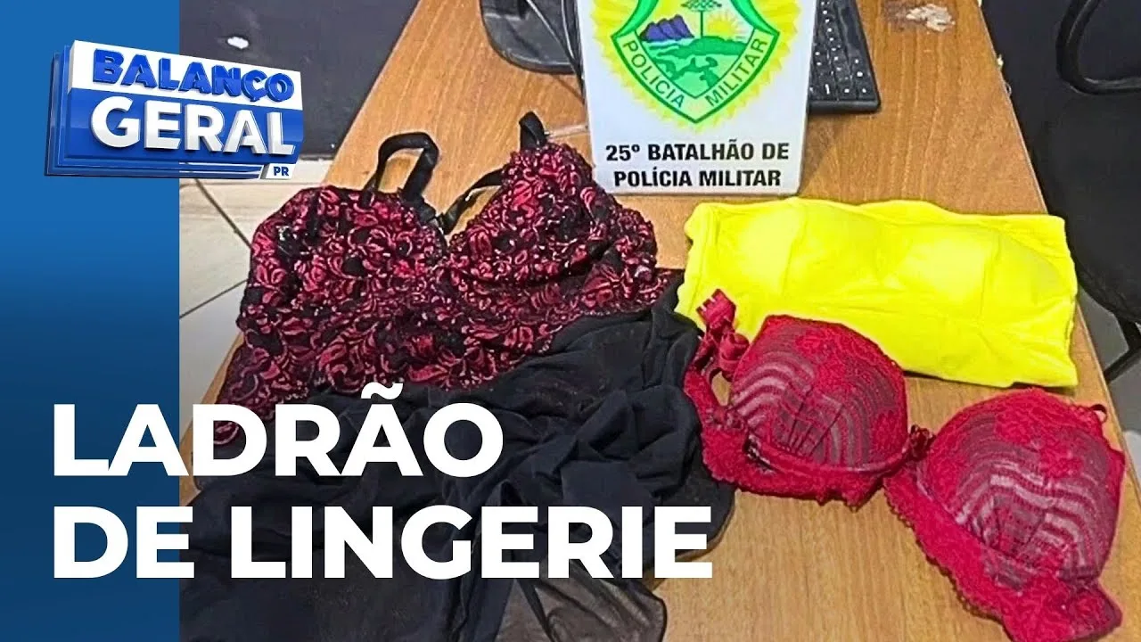 Homem, de 49 anos, é preso por furtar lingerie de varais