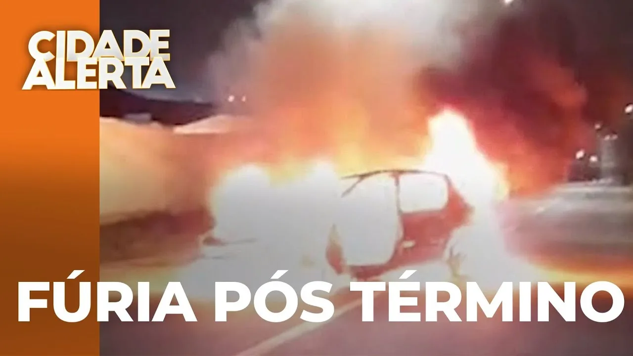 Ex agressor espanca mulher e incendeia carro; vítima segue em coma