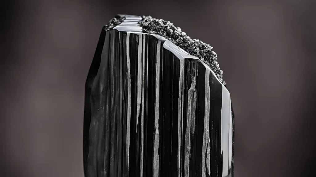 Imagem da pedra de proteção, a turmalina negra.