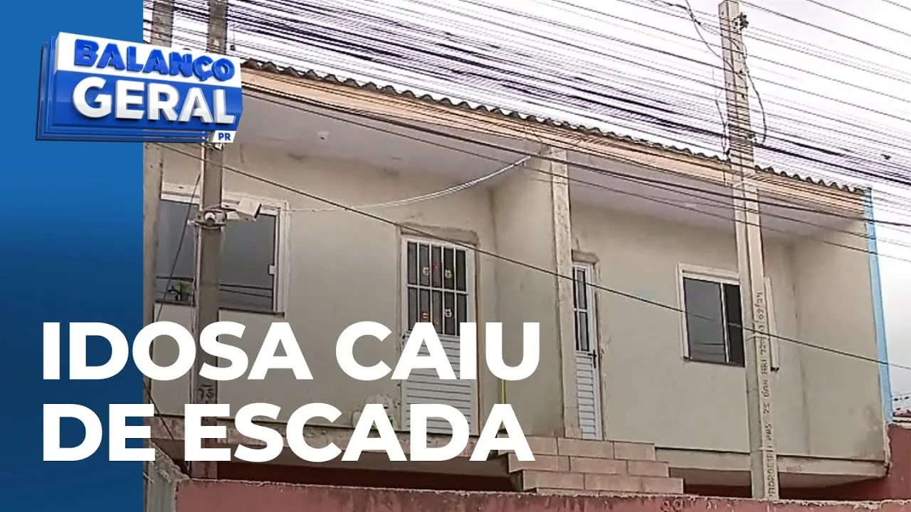 Idosa cai do segundo andar de sobrado durante limpeza e precisa ser socorrida de helicóptero