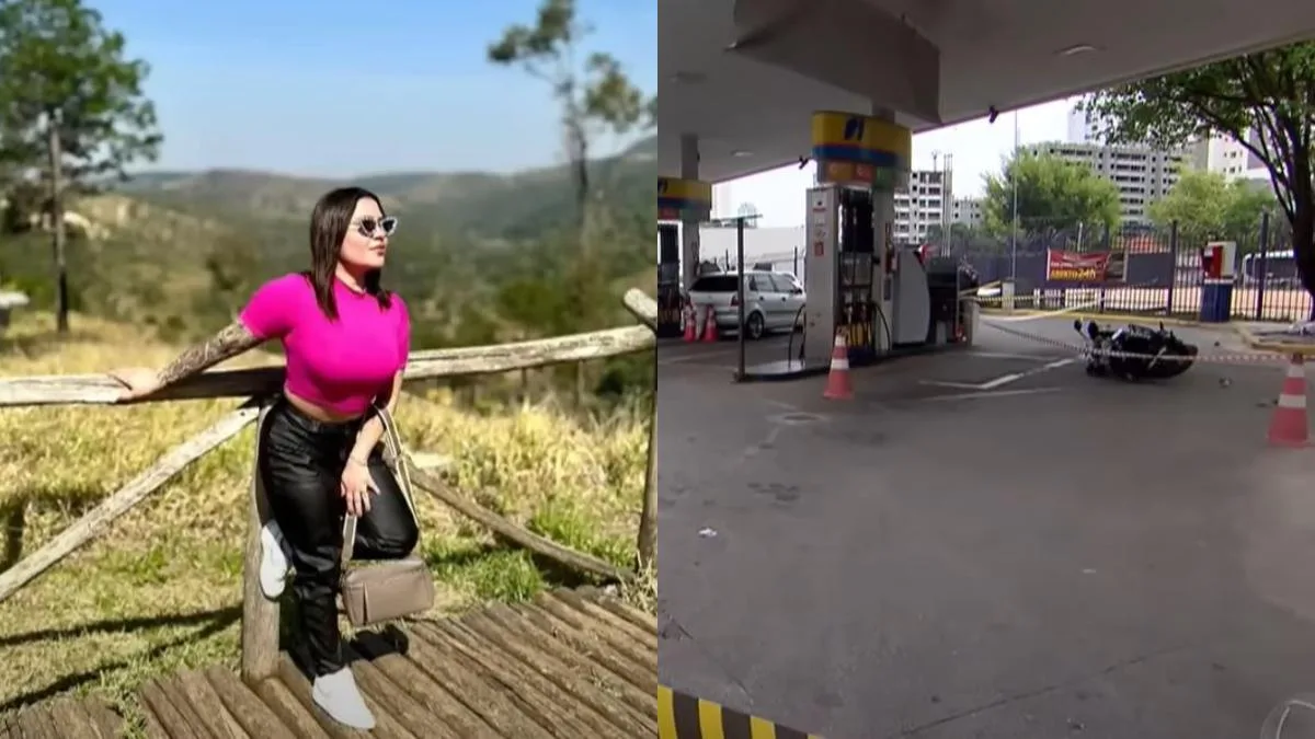 A mulher estava no posto com o noivo