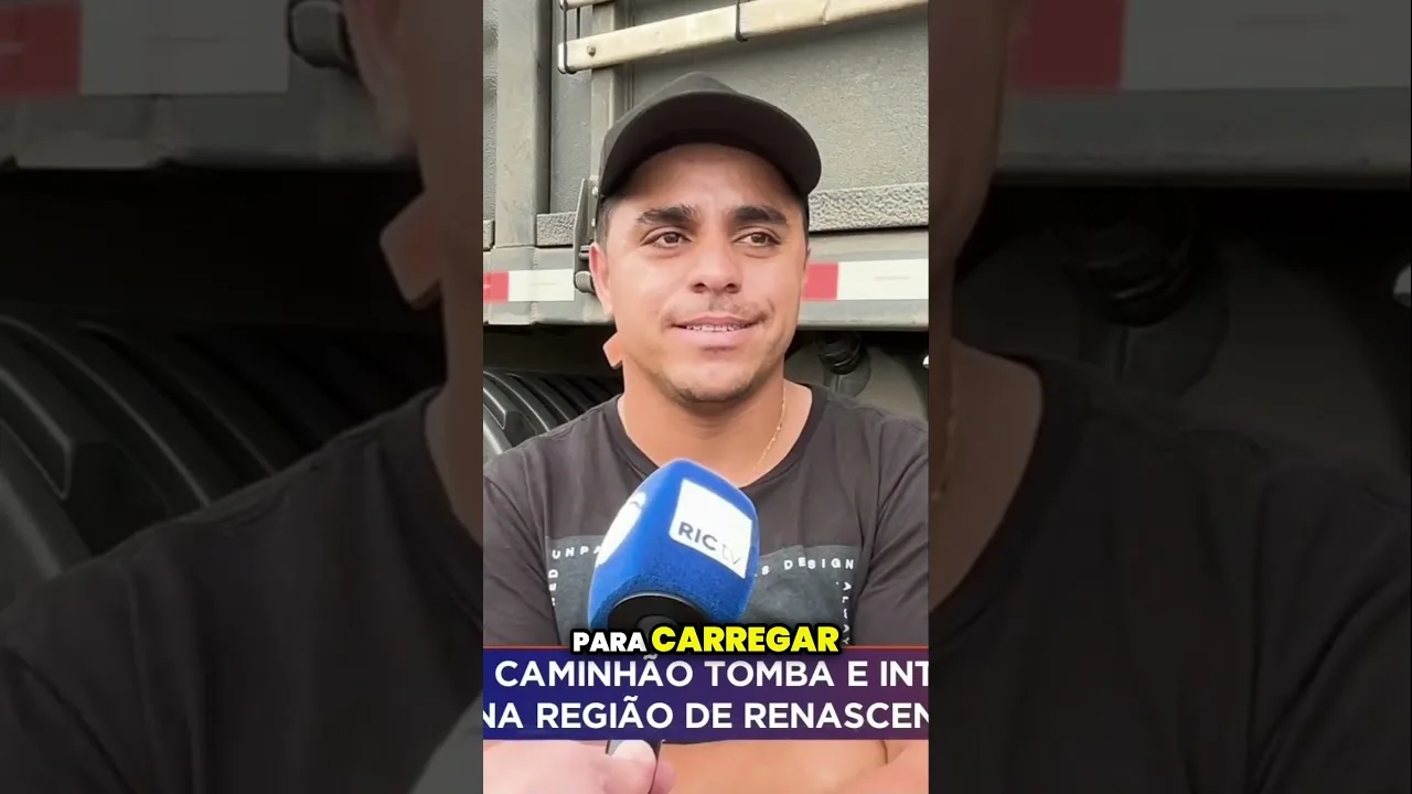 Acidente na PR-280: caminhão tomba e interdita a estrada, na região de Renascença