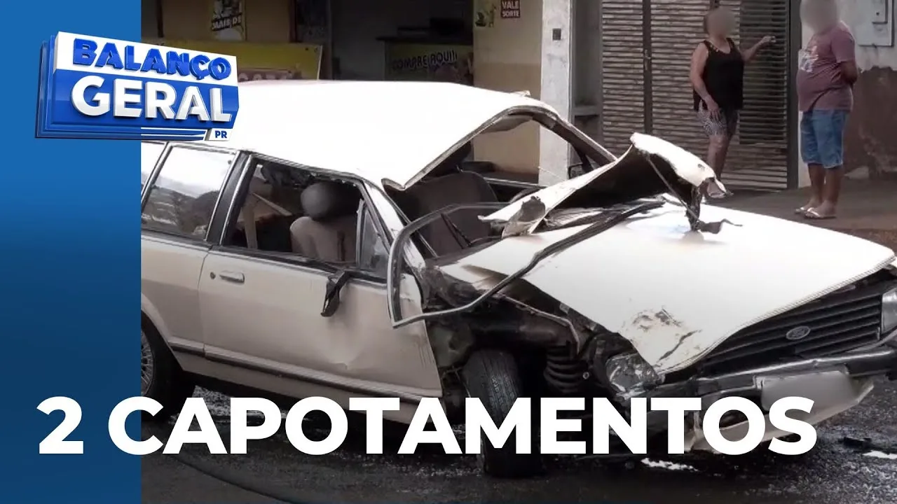 Acidente: 2 capotamentos foram registrados em menos de 30 minutos no sábado