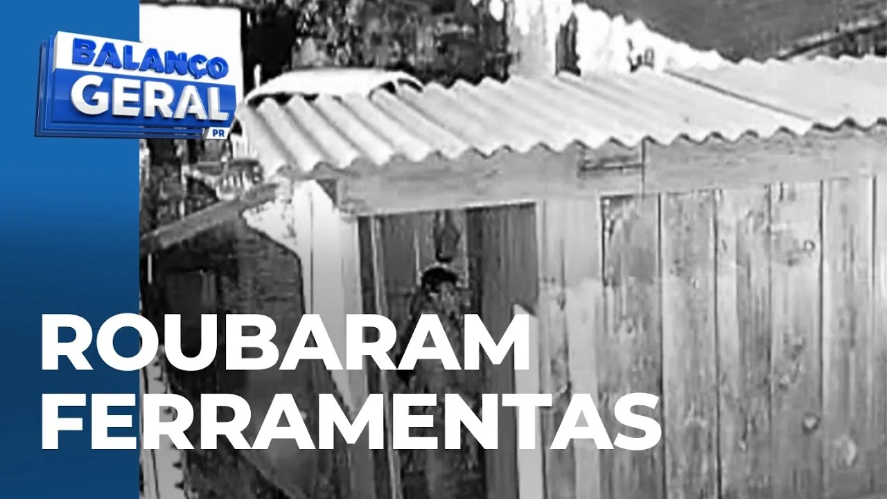 Trio de criminosos invadem obra, roubam ferramentas, botijão de gás e até extensões!