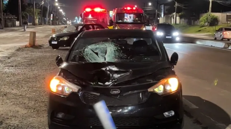 Pedestre é socorrida em acidente na BR-369, em São José dos Pinhais