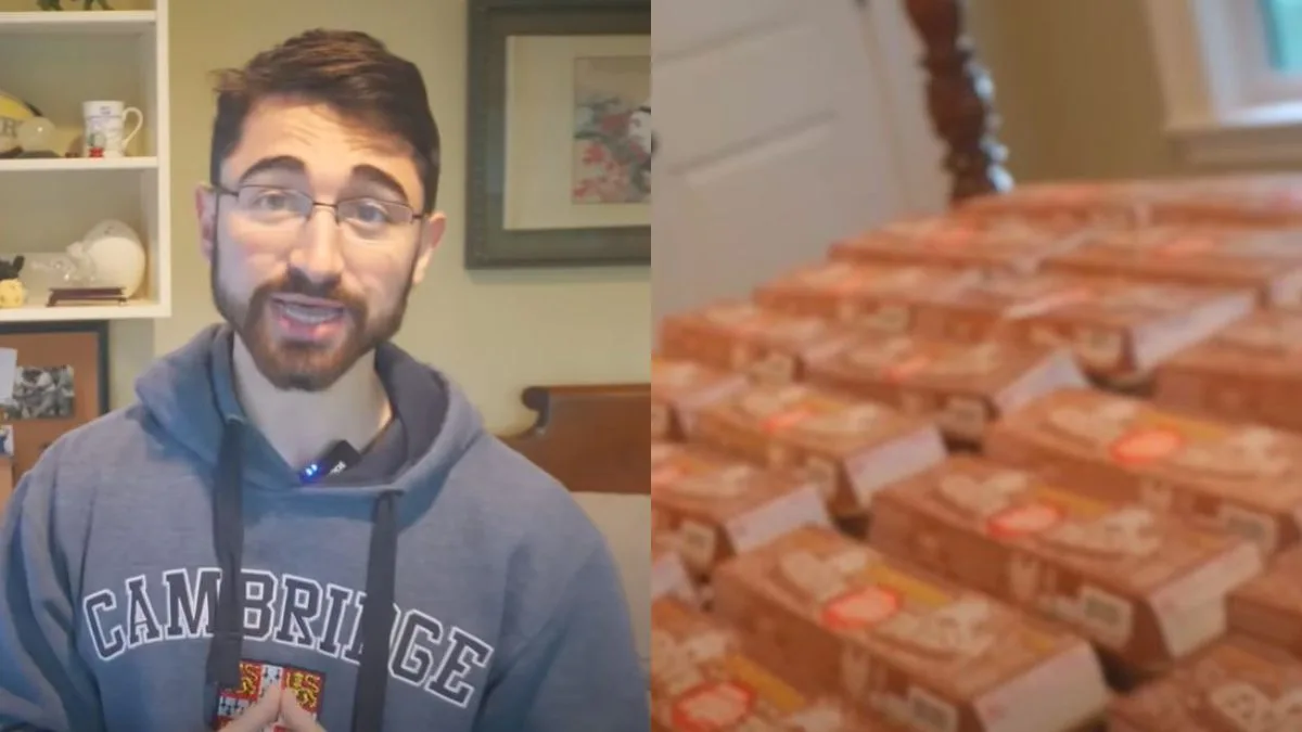 O jovem ingeriu um ovo a cada uma hora