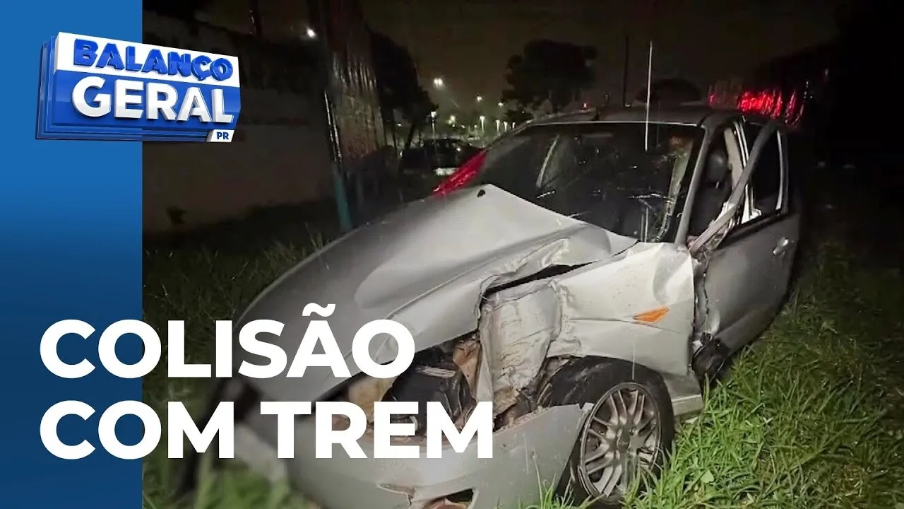 Carro é atingido e arrastado por trem em Sarandi; duas mulheres ficaram feridas