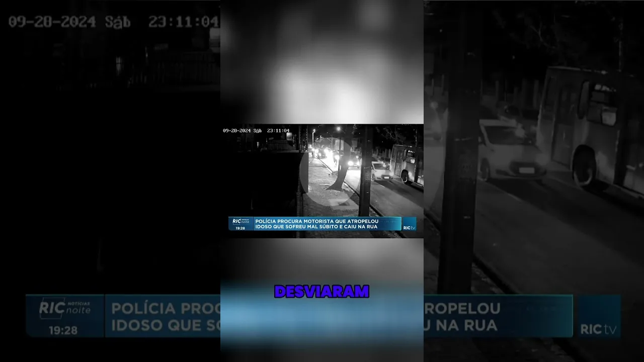Polícia procura motorista, que teria atropelado idoso, o qual, sofreu mal súbito e caiu na rua