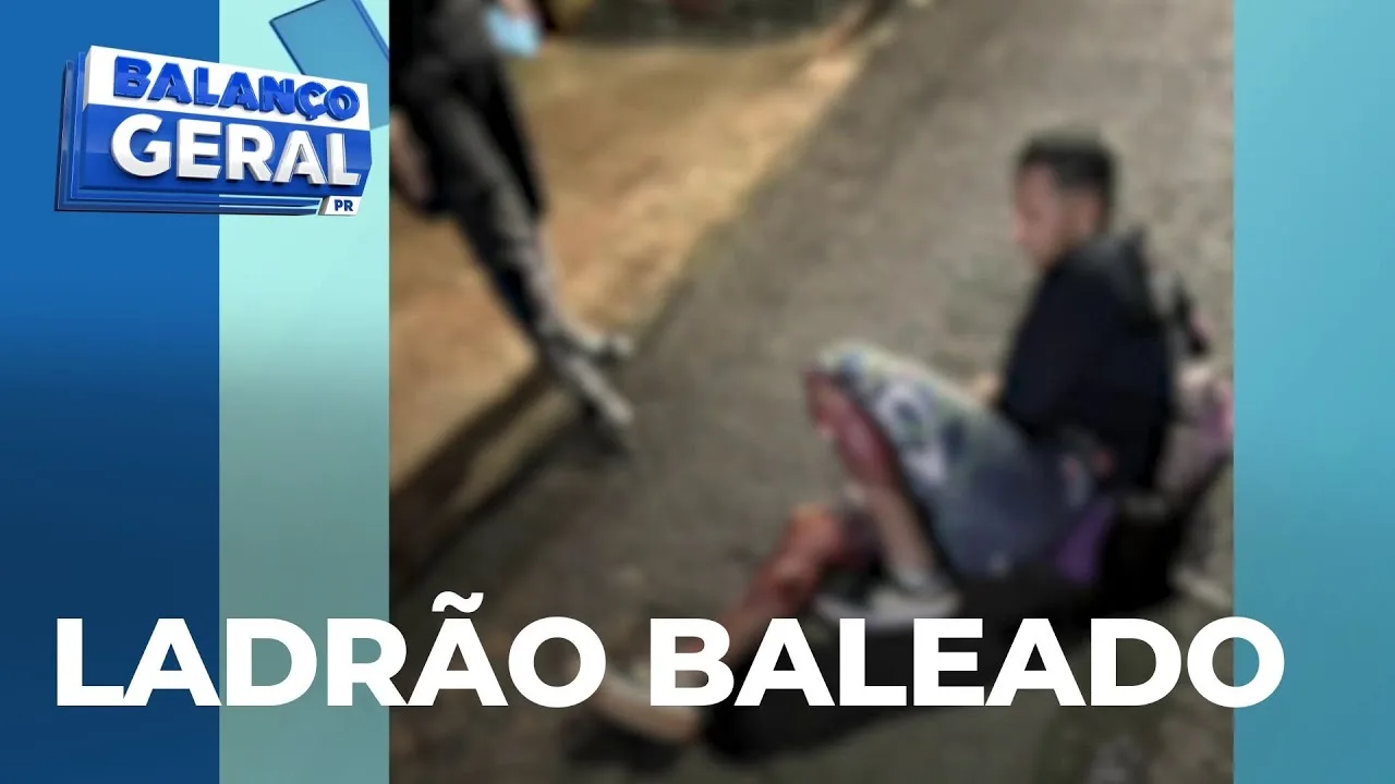 Ladrão é baleado e se fere durante fuga de assalto a conveniência