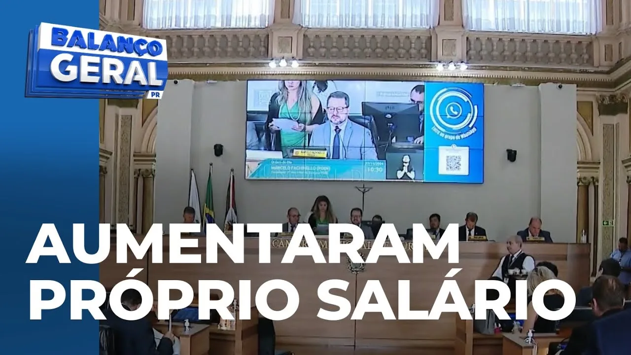 Vereadores de Curitiba aumentam os próprios salários em 4,42%