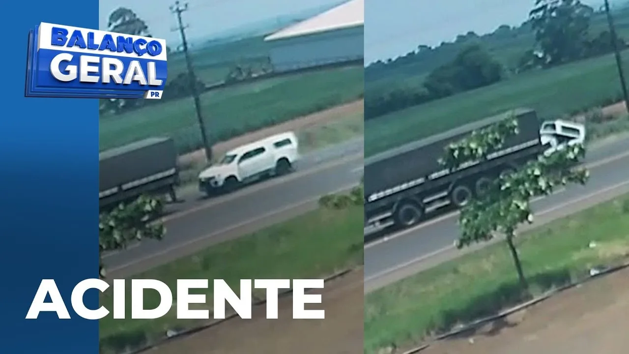 Acidente flagrado: câmera de segurança registrou o acidente com morte na PR-444
