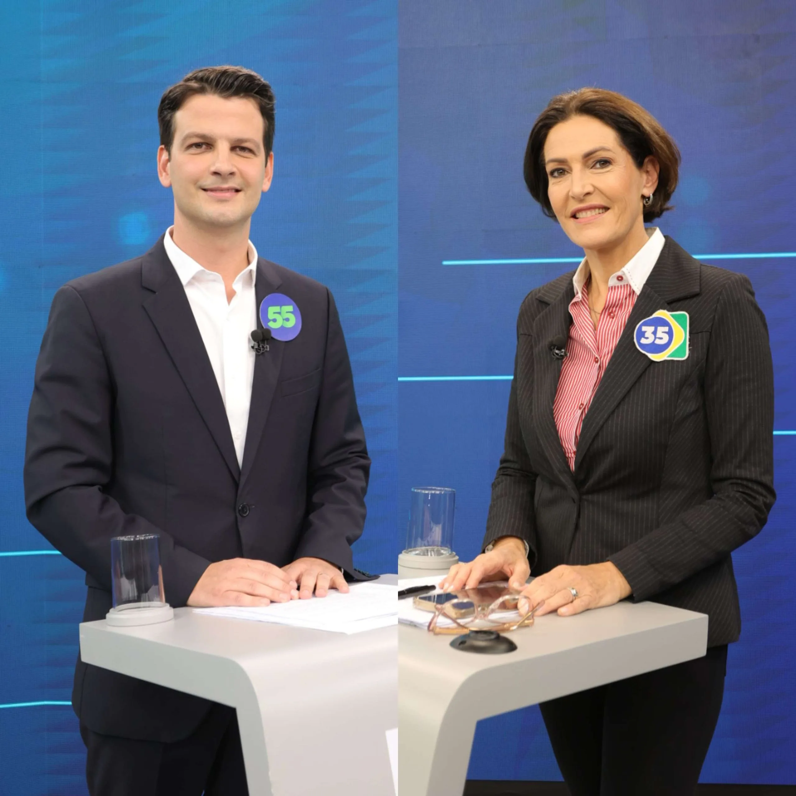 Eduardo Pimentel (PSD) e Cristina Graeml (PMB)