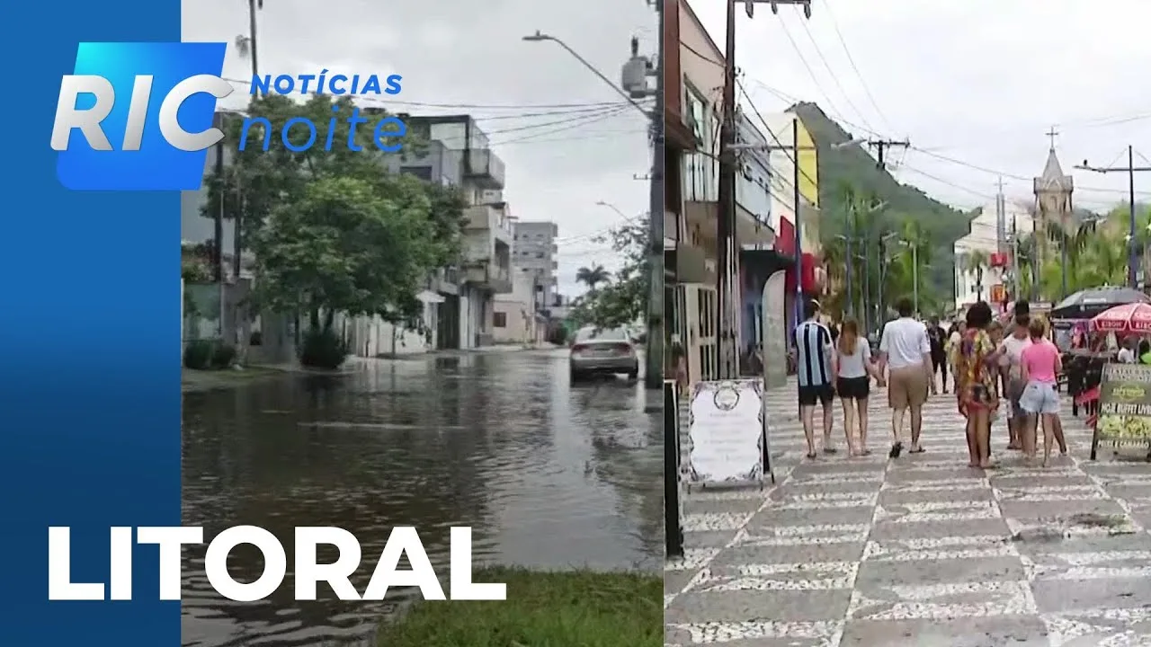 Tempestade alaga ruas de Matinhos; litoral aposta em temporada de verão lotada