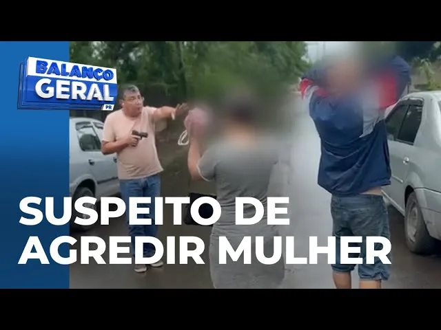 Veja o momento em que suspeito de agredir a mulher é encontrado e preso em Antonina