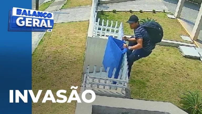 Suspeito invade condomínio, pula janela, rouba TV e deixa roupas velhas na residência