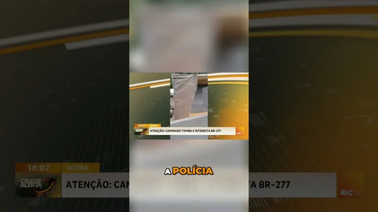 BR-277 é interditada após caminhão tombar na pista