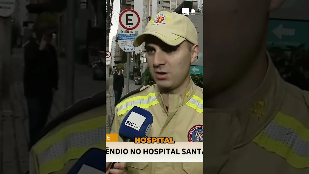 Incêndio no hospital Santa Cruz, no Batel, faz com que 18 pacientes sejam transferidos da UTI