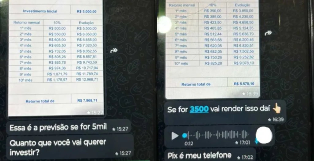 Ex-funcionário mandava planilha para as vítimas