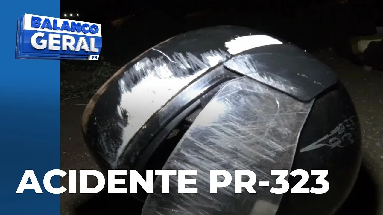 Acidente PR-323: mulher bate a moto na traseira de carro e morre no hospital