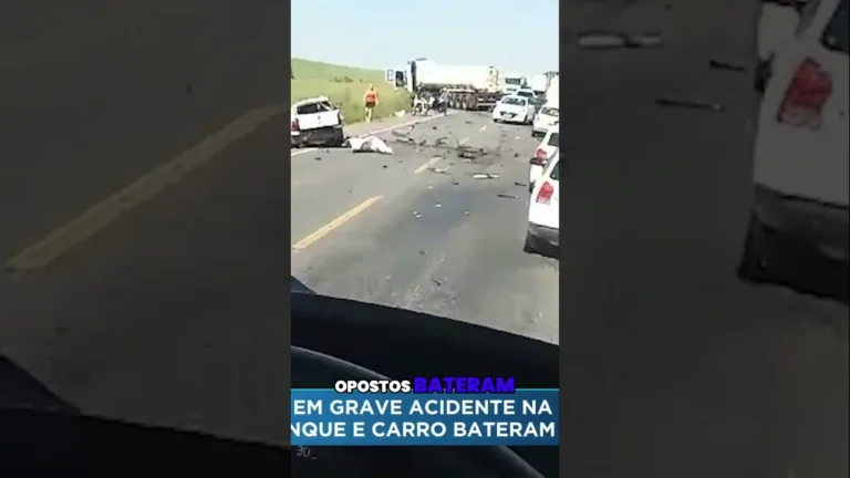 Jovem morre em acidente na PR-423; caminhão-tanque e carro bateram de frente