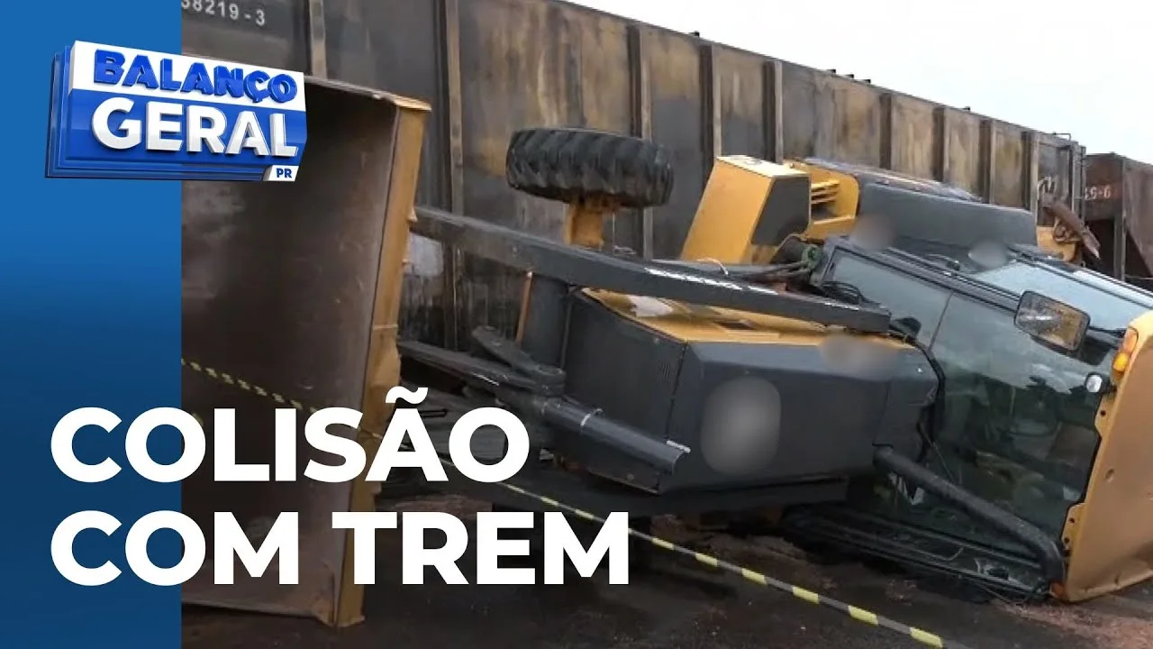 Acidente: trem colide com retroescavadeira em Mandaguari; corpo de bombeiros foi acionado