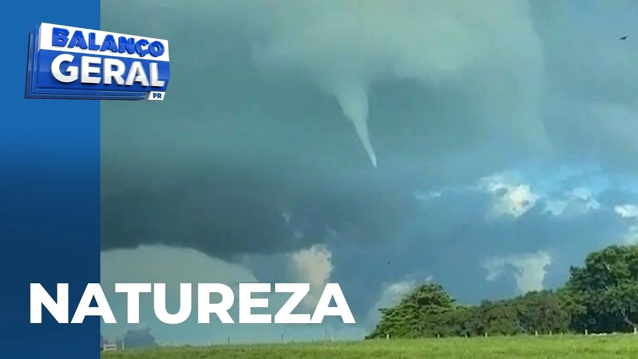 Novem funil, 'indicativa de potencial tornado', é registrada por moradores de Mandaguaçu