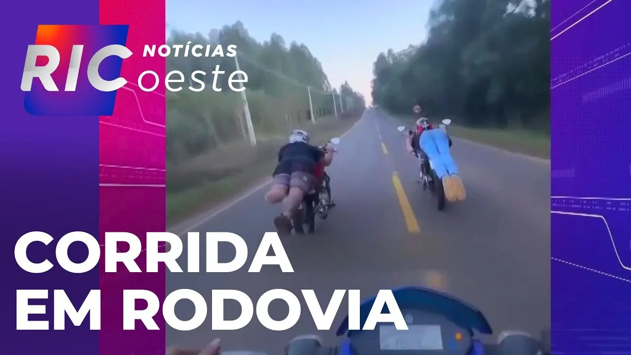 Flagrante: motociclistas apostam corrida em rodovia estadual, perto do Trevo Ceasa
