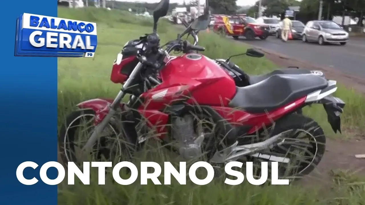 Acidente no Contorno Sul: colisão, envolvendo duas motos em Maringá, deixa um homem ferido