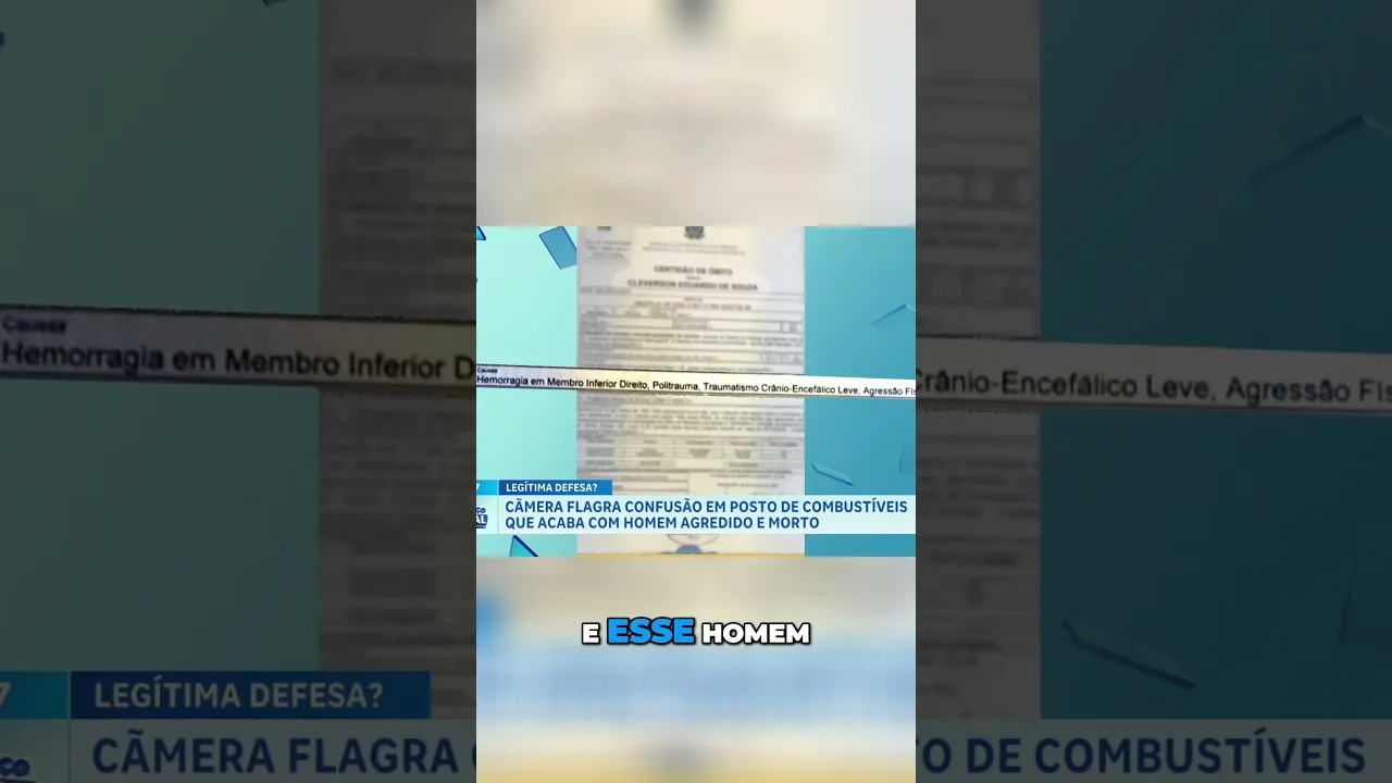 Câmera flagra confusão em posto de combustíveis que acaba com homem agredido e morto