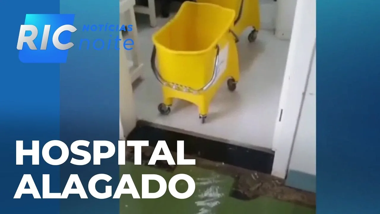 Tempestade: chuva alaga hospital em Cascavel; suspeita é de que calhas tenham entupido