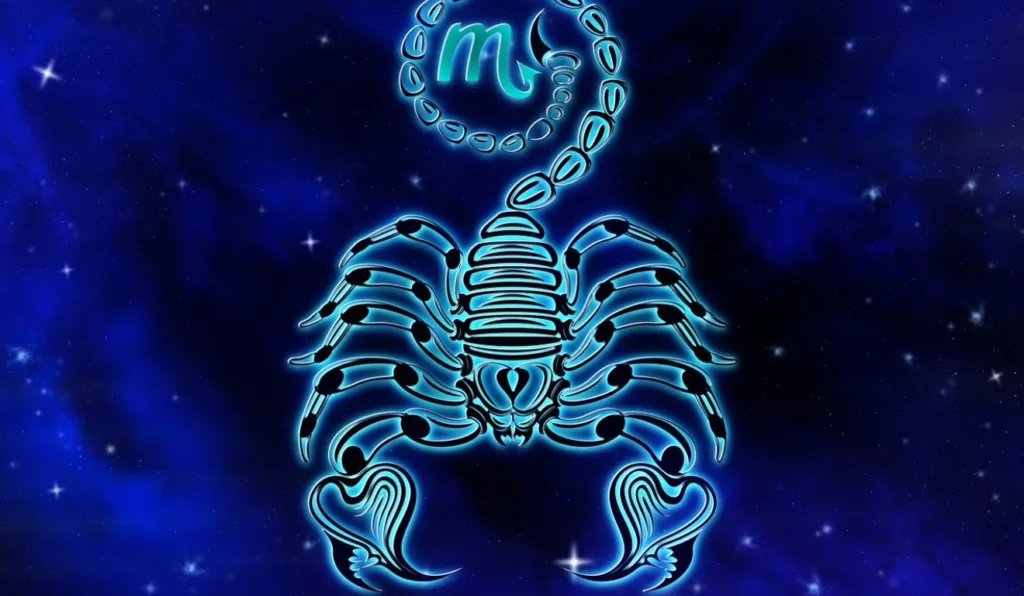 A imagem apresenta o signo de Escorpião.