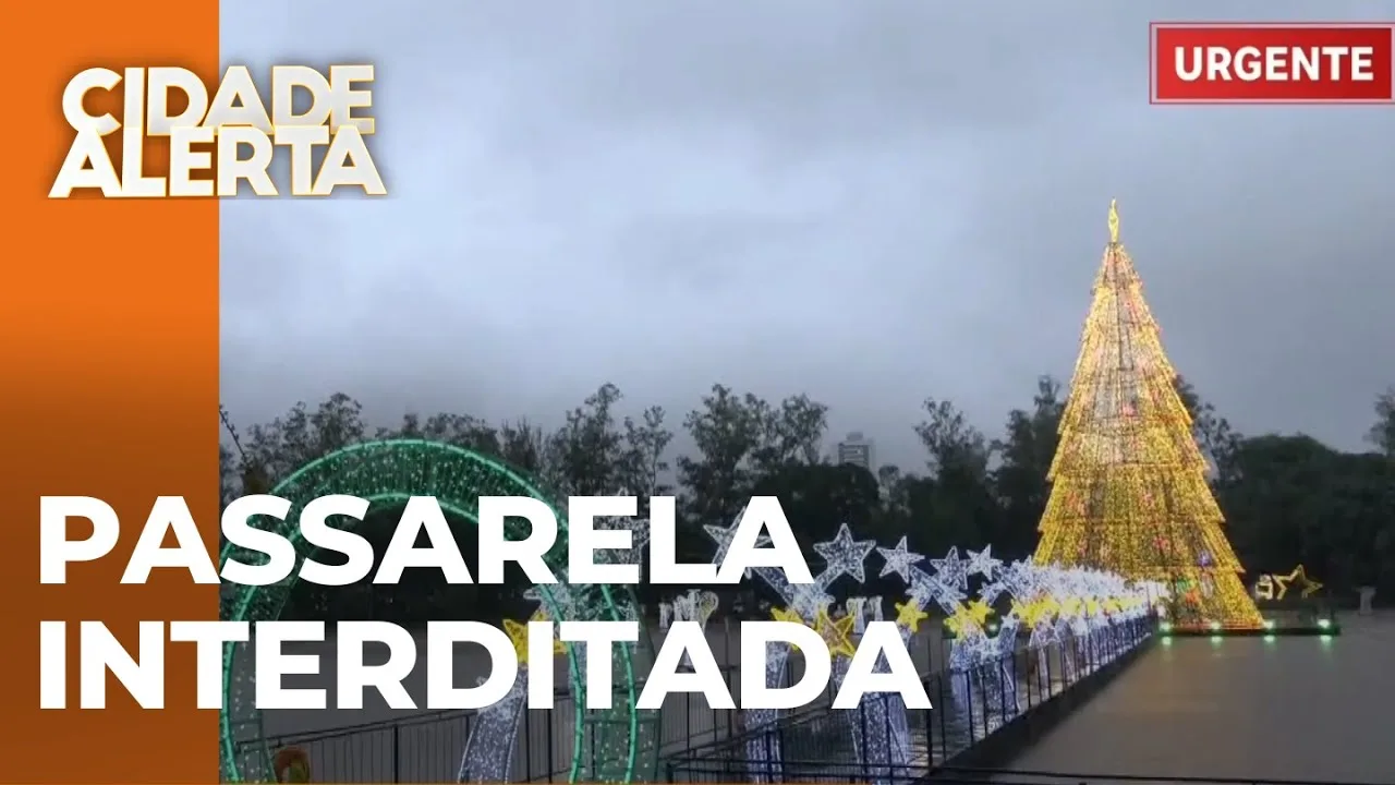 Prefeitura interdita passarela da árvore de natal